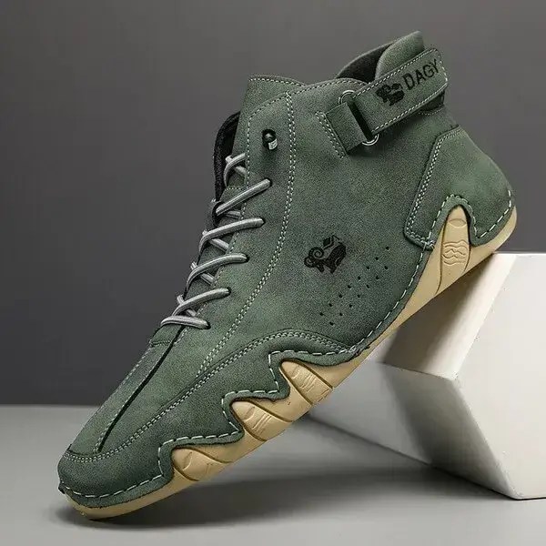 Mens High-Top Sneakers | Breathable Solid Color Flat Casual Shoes With Multiple Colors