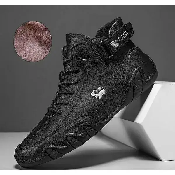 Mens High-Top Sneakers | Breathable Solid Color Flat Casual Shoes With Multiple Colors