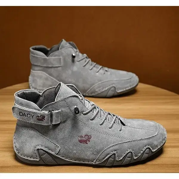 Mens High-Top Sneakers | Breathable Solid Color Flat Casual Shoes With Multiple Colors