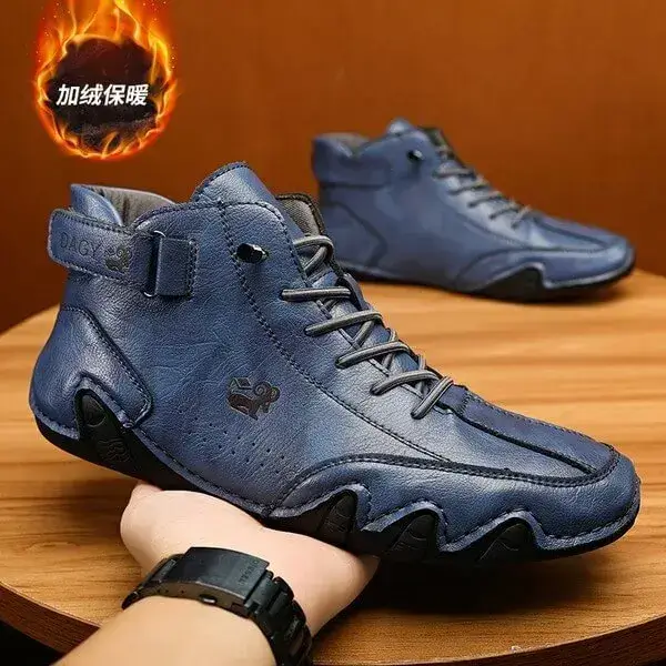 Mens High-Top Sneakers | Breathable Solid Color Flat Casual Shoes With Multiple Colors