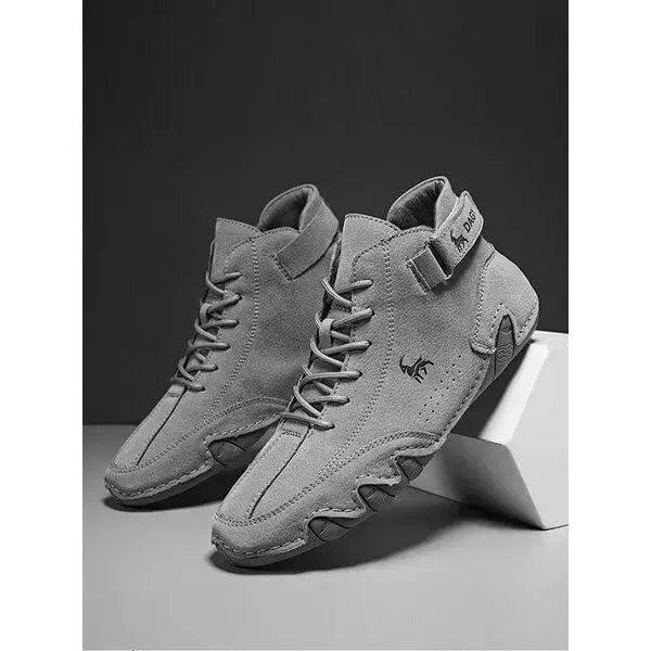 Mens High-Top Sneakers | Breathable Solid Color Flat Casual Shoes With Multiple Colors