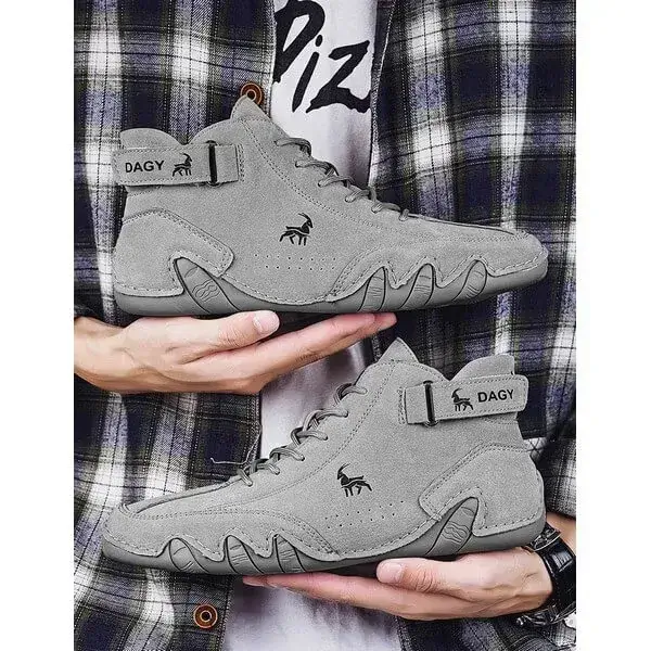 Mens High-Top Sneakers | Breathable Solid Color Flat Casual Shoes With Multiple Colors