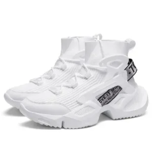 Bulbulfoot Men'S Fashion Platform White High Top Sneakers