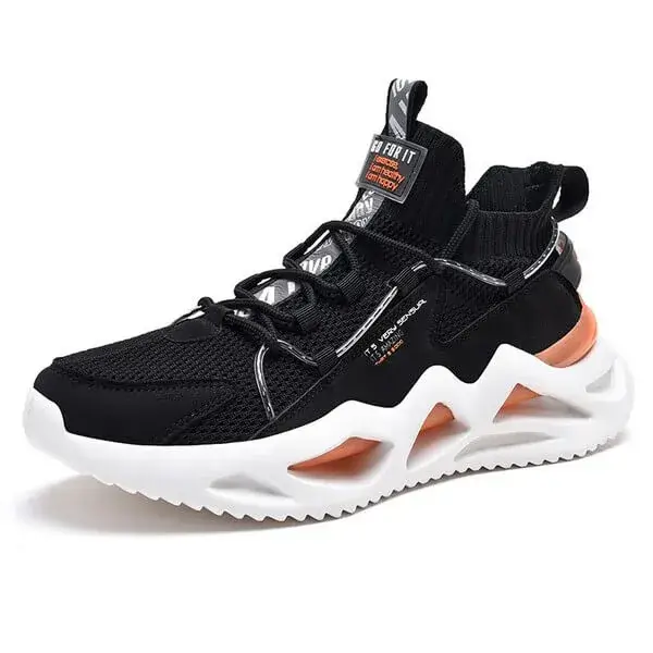 Bulbulfoot Men Spring Autumn Fashion Casual Colorblock Mesh Cloth Breathable Rubber Platform Shoes Sneakers